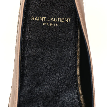 Saint Laurent Lambskin Monogram Espadrilles 35 Nude 8 of 10