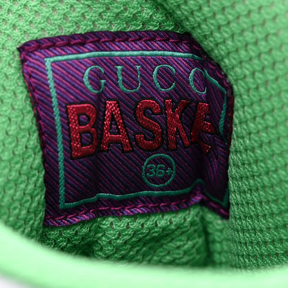 Gucci Demetra Womens Basket High Top Sneakers 36.5 Black Great 36.5 White Grey Sky Hibiscus Red 8 of 9