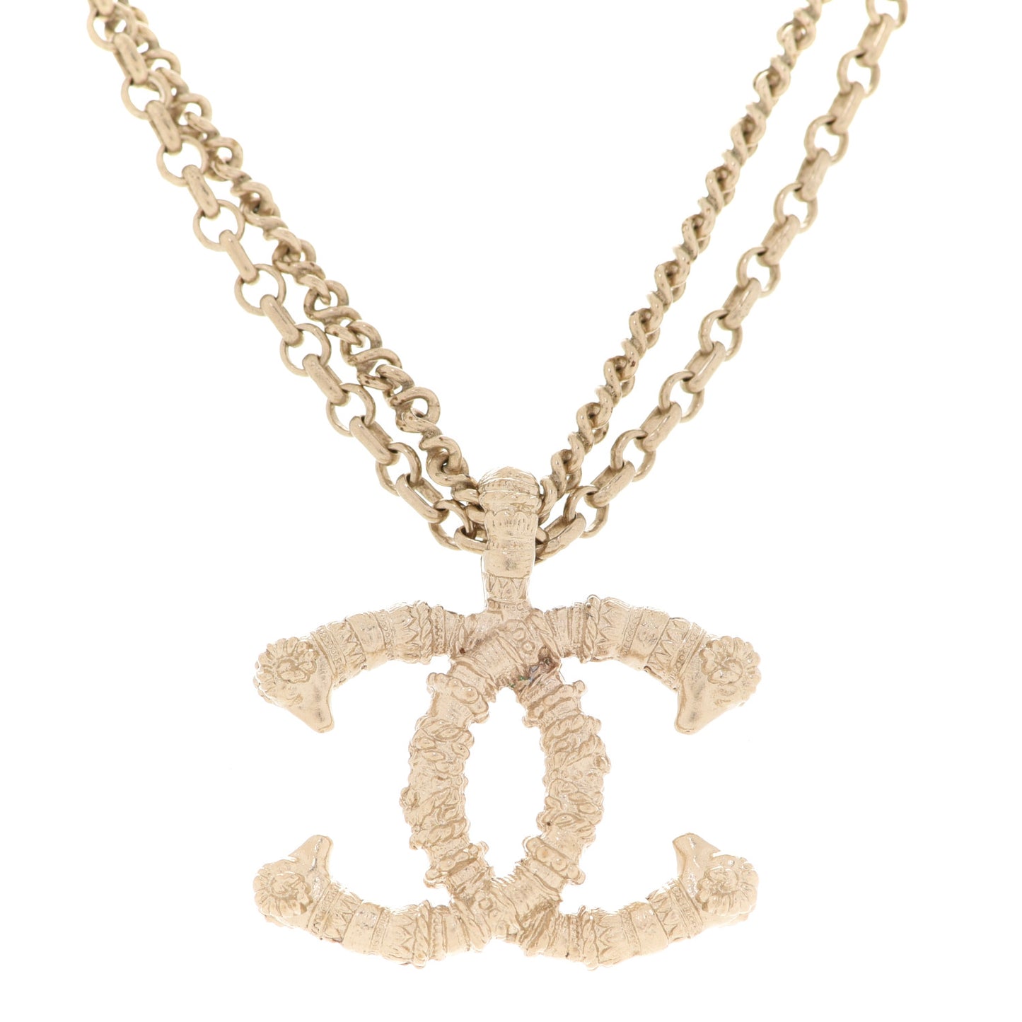 CC Multi Strand Chain Necklace Gold