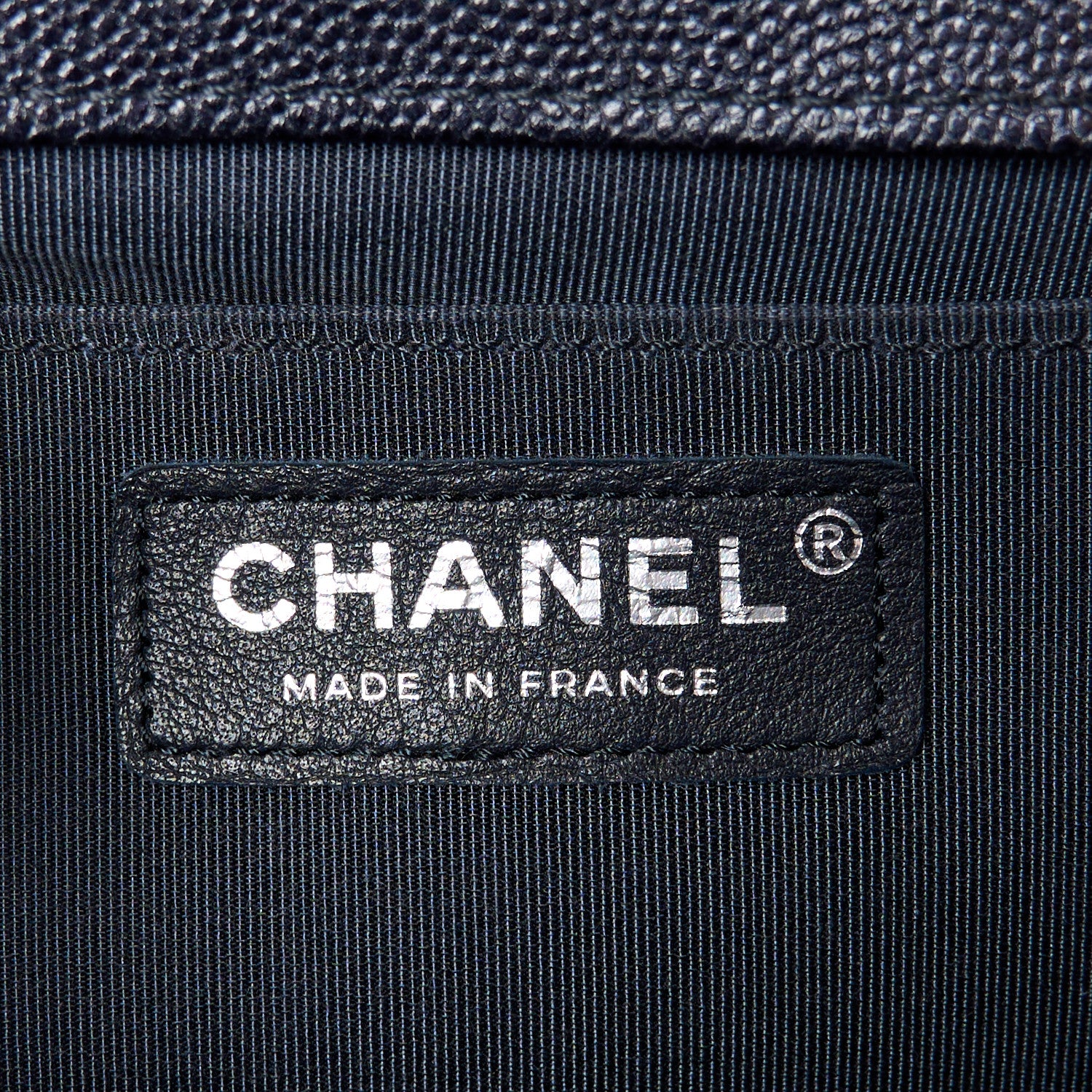 Chanel Caviar Chevron Quilted Medium Boy Flap Black 6 of 10