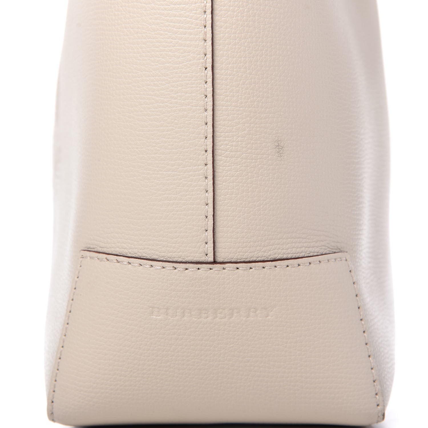 Burberry Calfskin Crest Embossed Small Tote Limestone 10 of 10