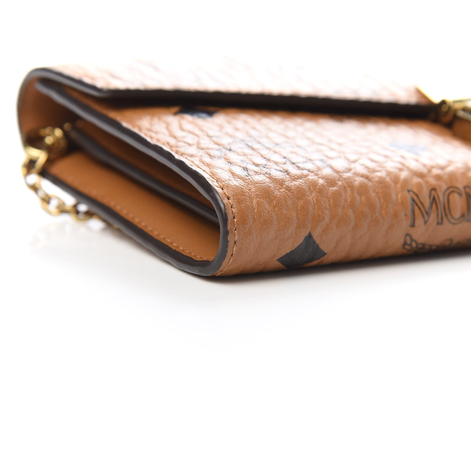 MCM Visetos Large Patricia Wallet On Chain Cognac 9 of 11