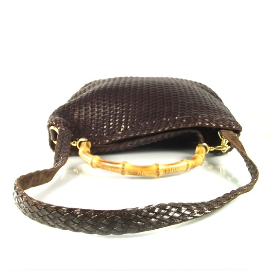 Gucci Woven Bamboo Top Handle Tote 4 of 9