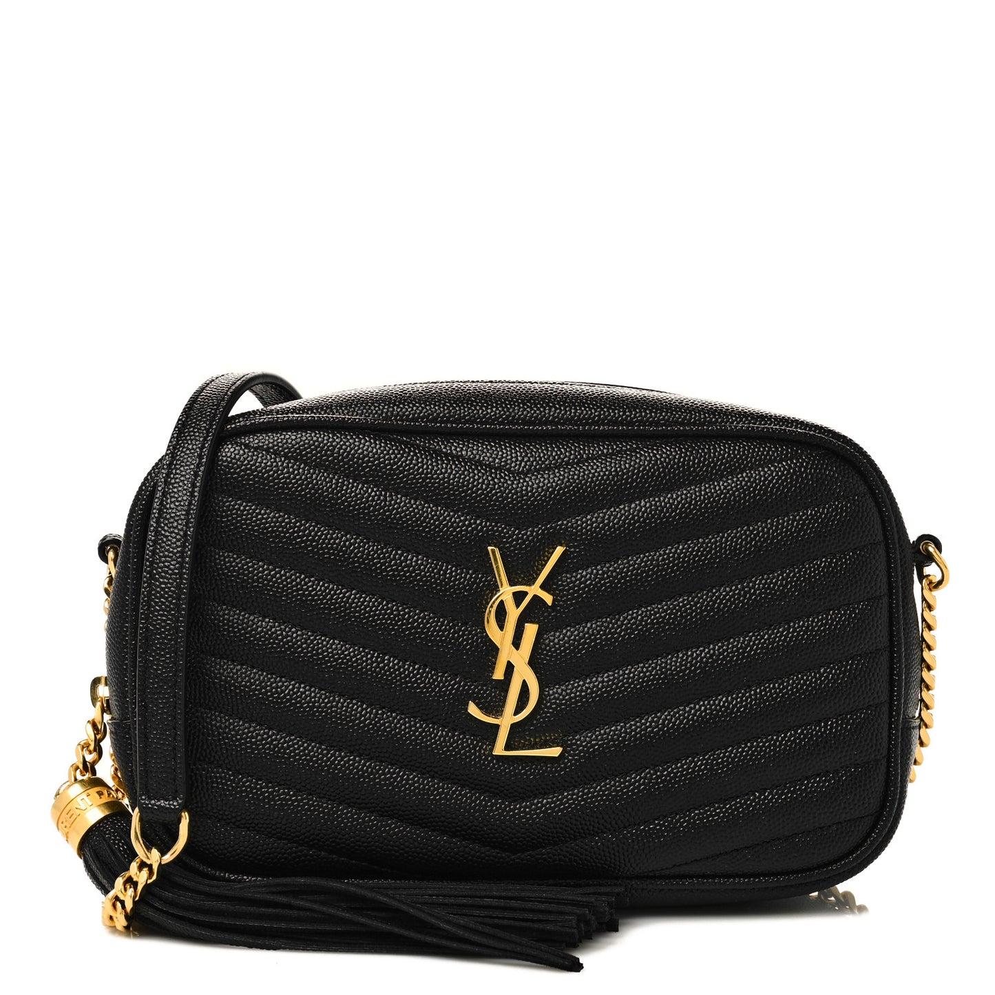 Grain De Poudre Matelasse Monogram Mini Lou Camera Bag Black