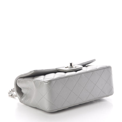 Chanel Metallic Lambskin Quilted Mini Rectangular Flap Silver 4 of 11