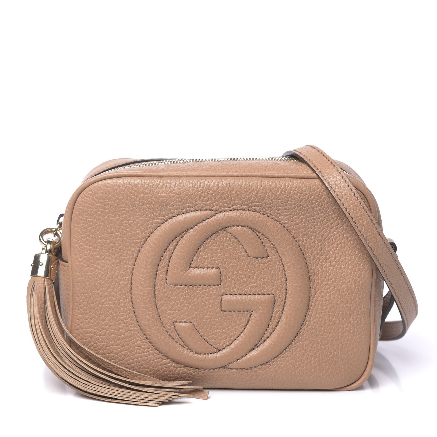Gucci Pebbled Calfskin Small Soho Disco Bag Camelia 1 of 10