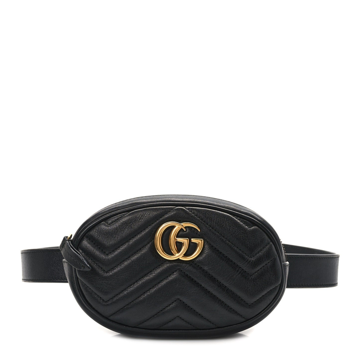 Calfskin Matelasse GG Marmont Belt Bag 85 34 Black