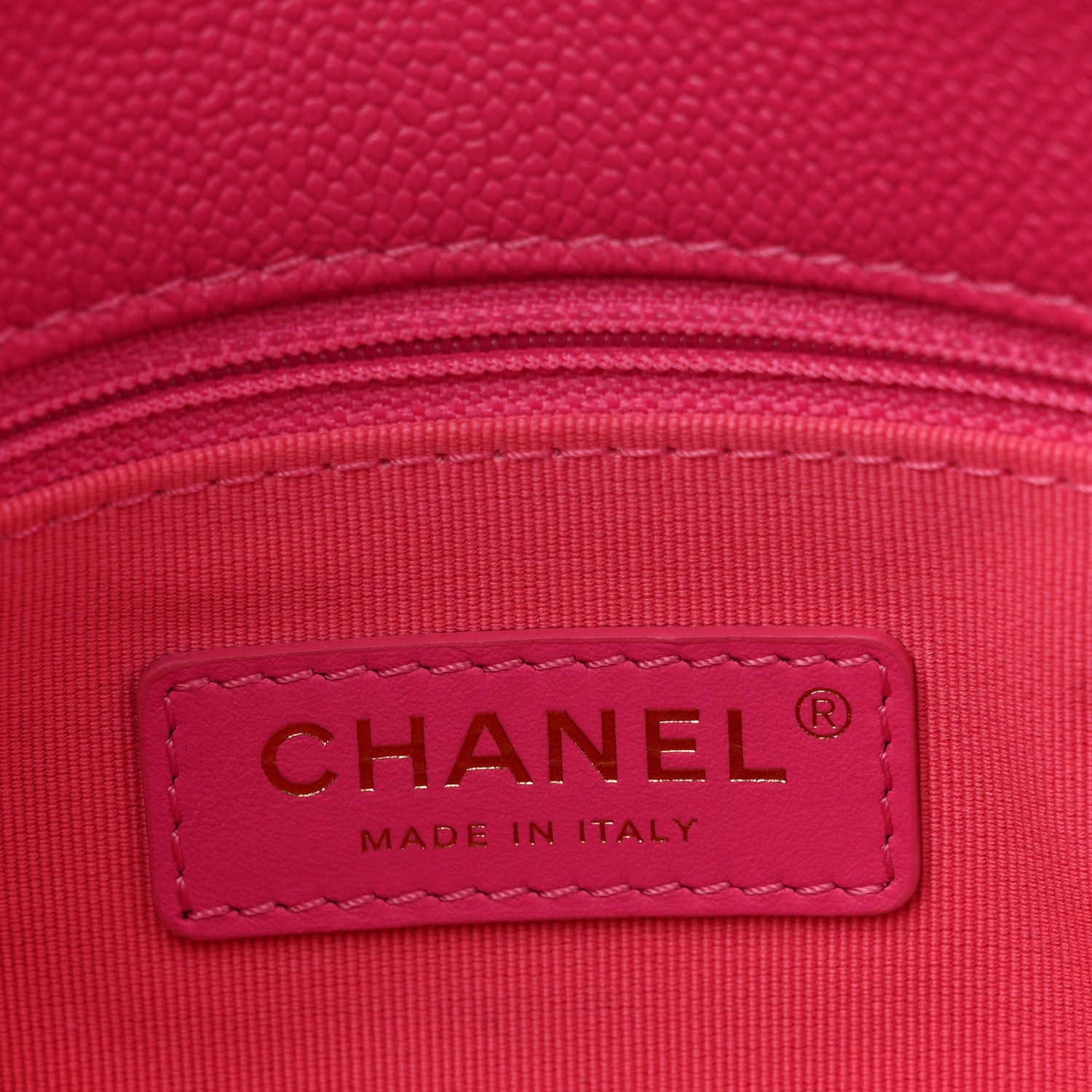 Chanel Shiny Caviar Quilted Small Chain Melody Flap Dark Pink 7 of 11