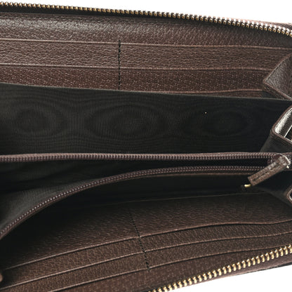 Gucci GG Supreme Monogram Web Ophidia Zip Around Wallet Brown 6 of 7