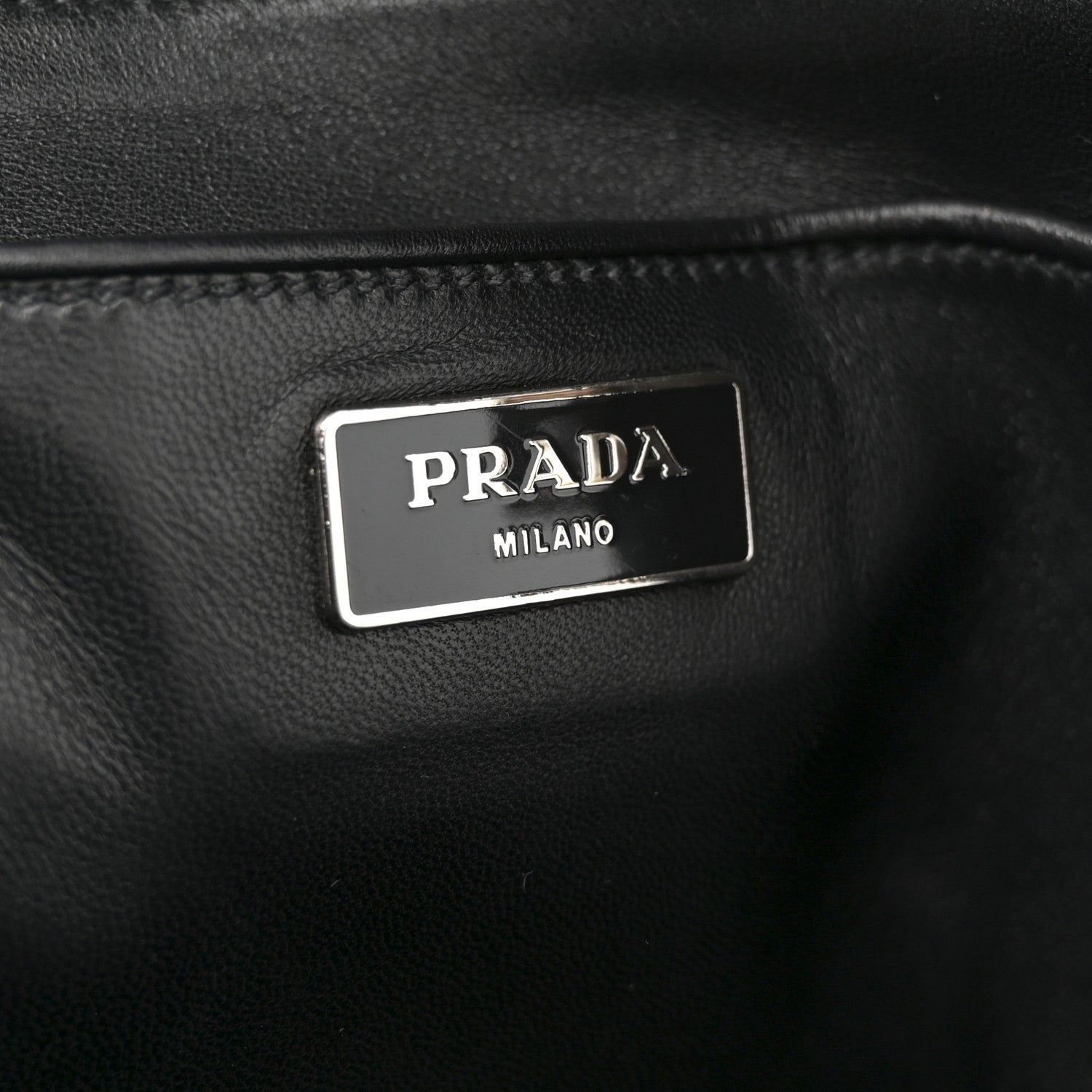 Prada Vitello Bowler Black 6 of 12