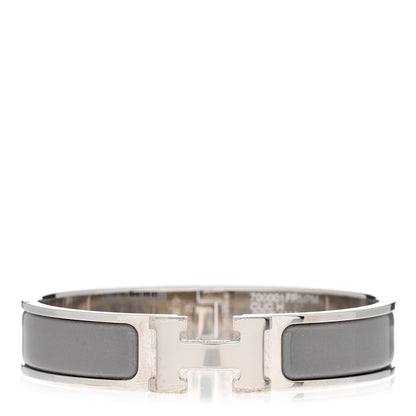 Hermes Enamel Narrow Clic Clac H Bracelet PM Gris Macadam 1 of 5