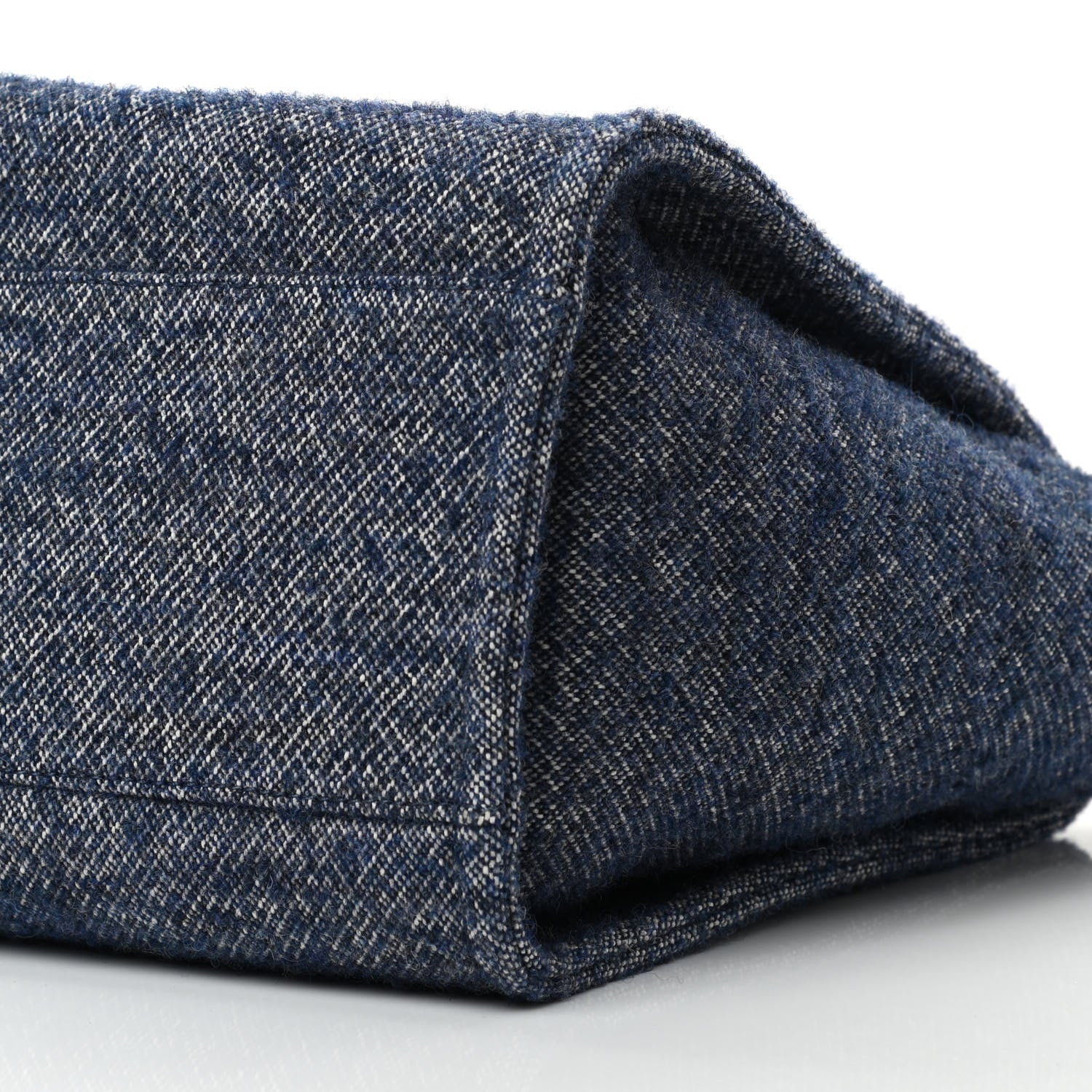 Chanel Mixed Fibers Calfskin Medium Deauville Tote Blue 10 of 11