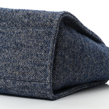 Chanel Mixed Fibers Calfskin Medium Deauville Tote Blue 10 of 11