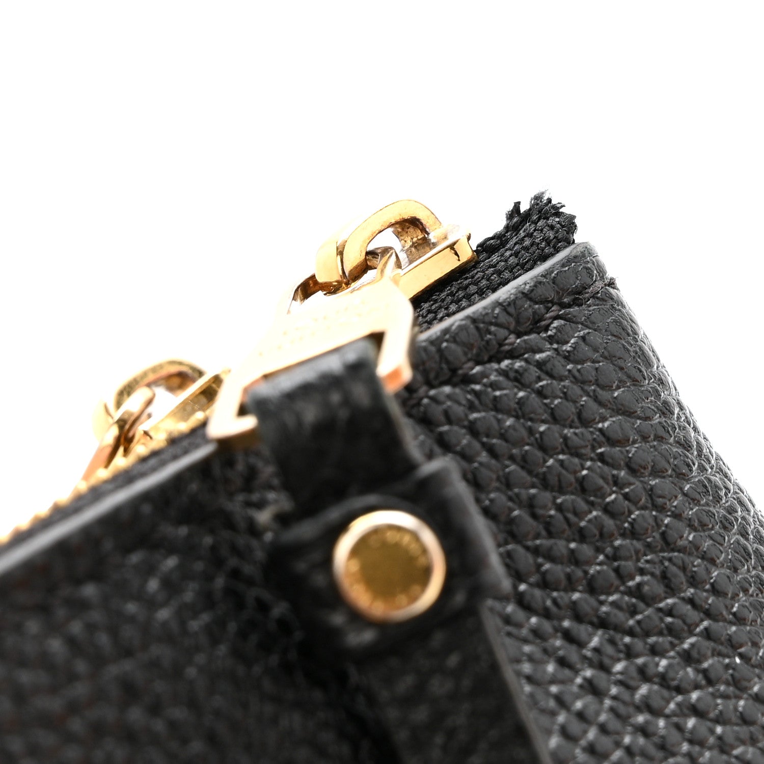Louis Vuitton Empreinte Monogram Giant Double Zip Pochette Black Cream 14 of 18