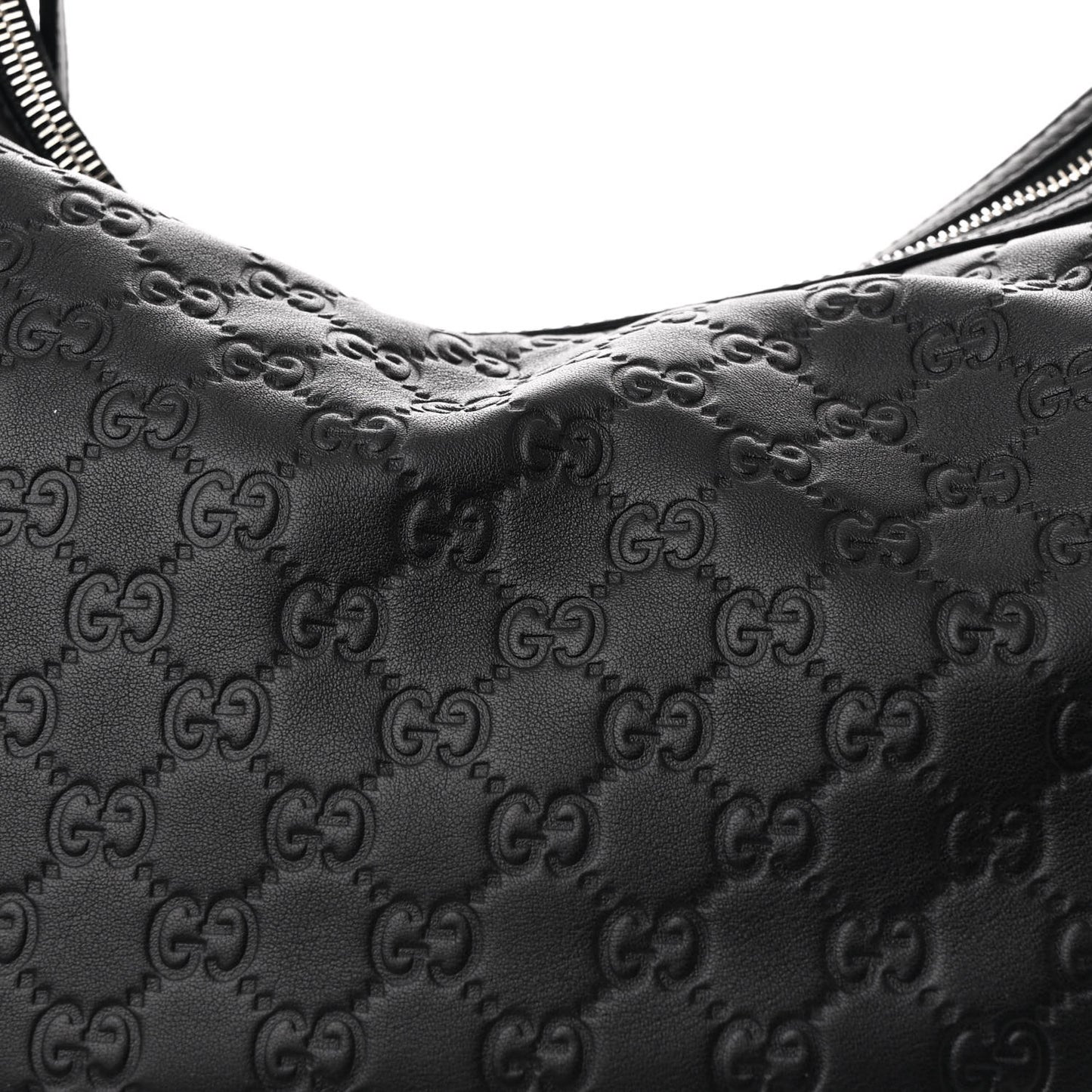 Guccissima Large GG Twins Hobo Black
