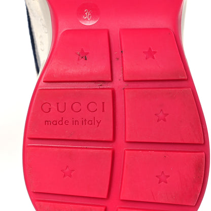 Gucci GG Supreme Monogram Mix Monogram Womens Rhyton Sneakers 36 London Blue Beige Pale Pink 6 of 6