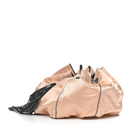 Chanel Lambskin Satin Reversible Sac Cordon Black 5 of 15