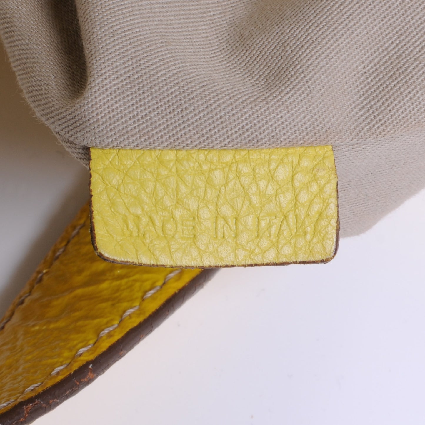 Crinkled Patent Leather Medium Nightingale Yellow