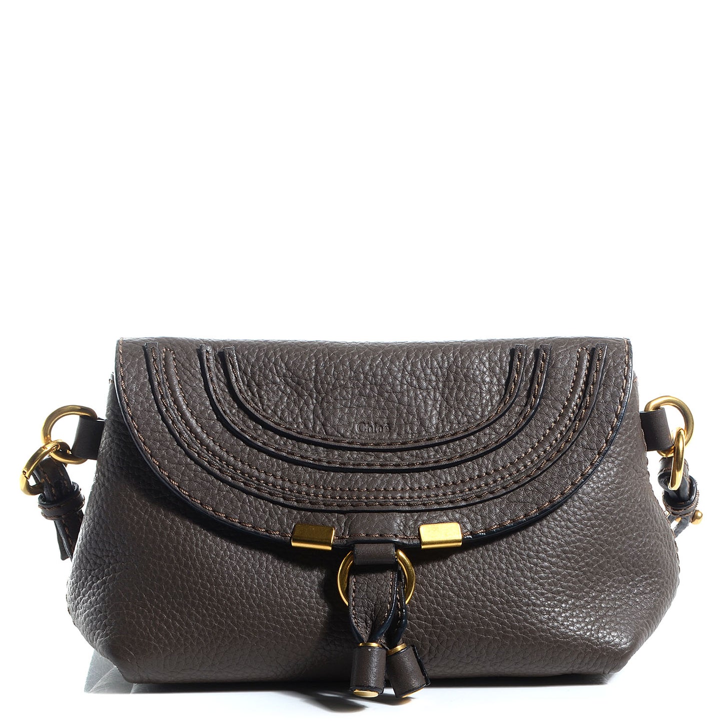 Calfskin Small Marcie Crossbody Bag Ash
