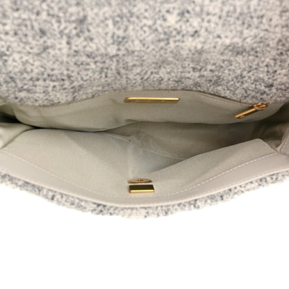 Chanel Tweed Quilted Medium Chanel 19 Flap Grey Ecru 5 of 9