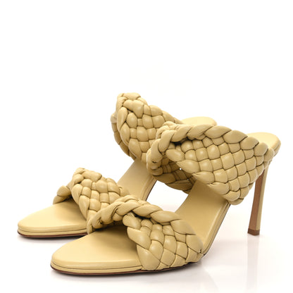 Bottega Veneta Nappa Twisted Padded Intrecciato Curve Slide Sandals 41 Tapioca 3 of 9