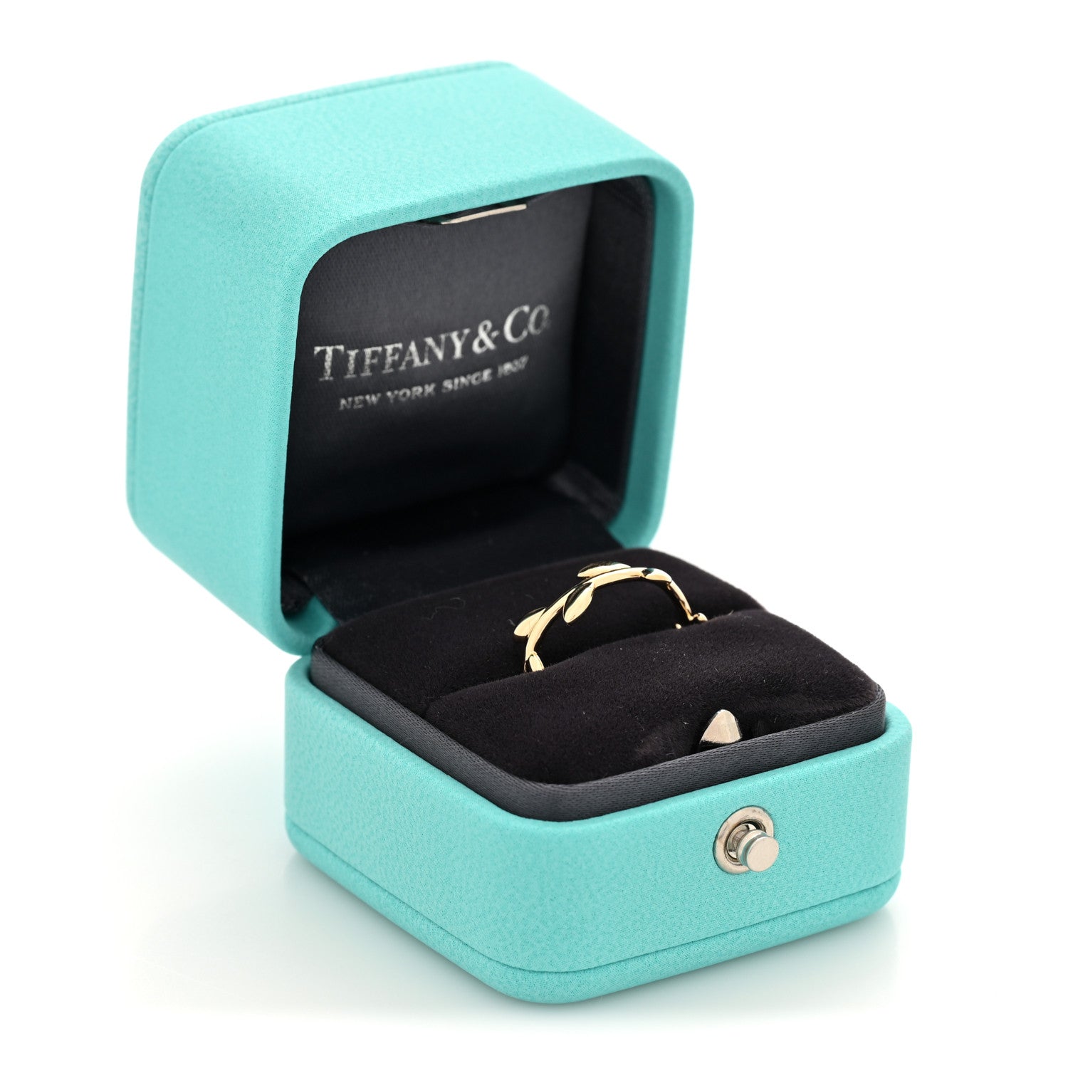 Tiffany 18K Yellow Gold Narrow Paloma Picasso Olive Leaf Band Ring 54 7 5 of 5