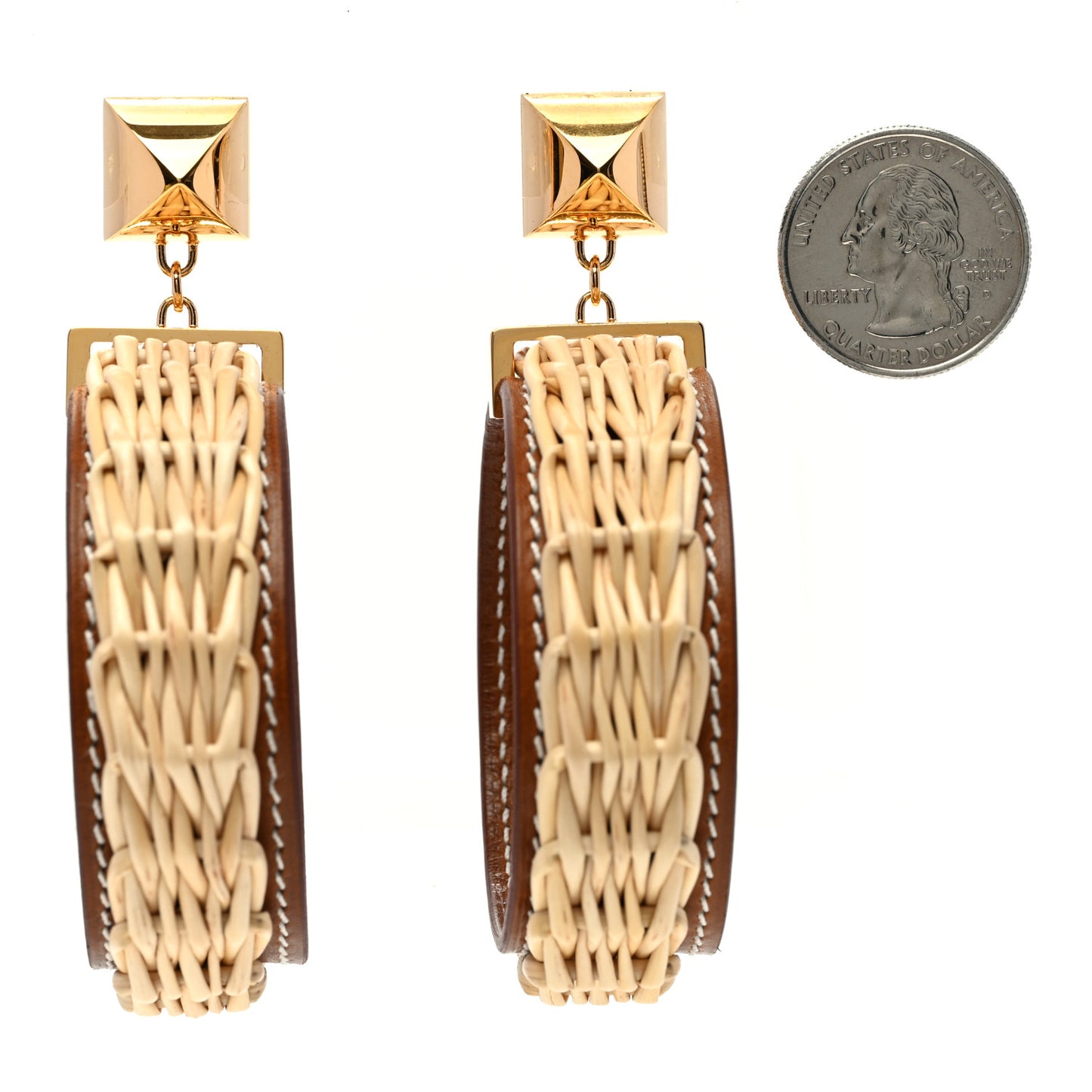 Wicker Swift Medor Picnic Earrings GM Gold