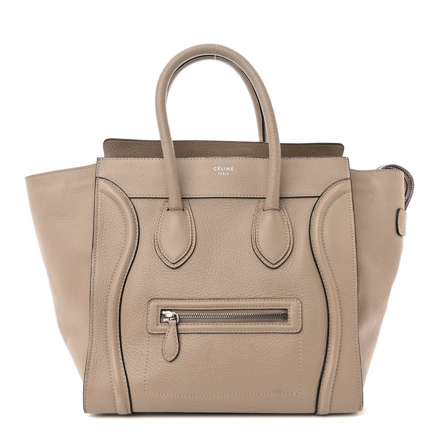 Celine Drummed Calfskin Mini Luggage Dune 1 of 15