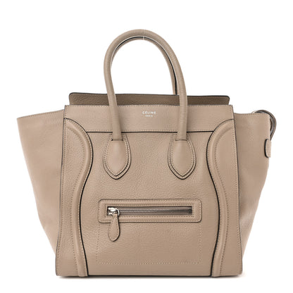 Celine Drummed Calfskin Mini Luggage Dune 1 of 15