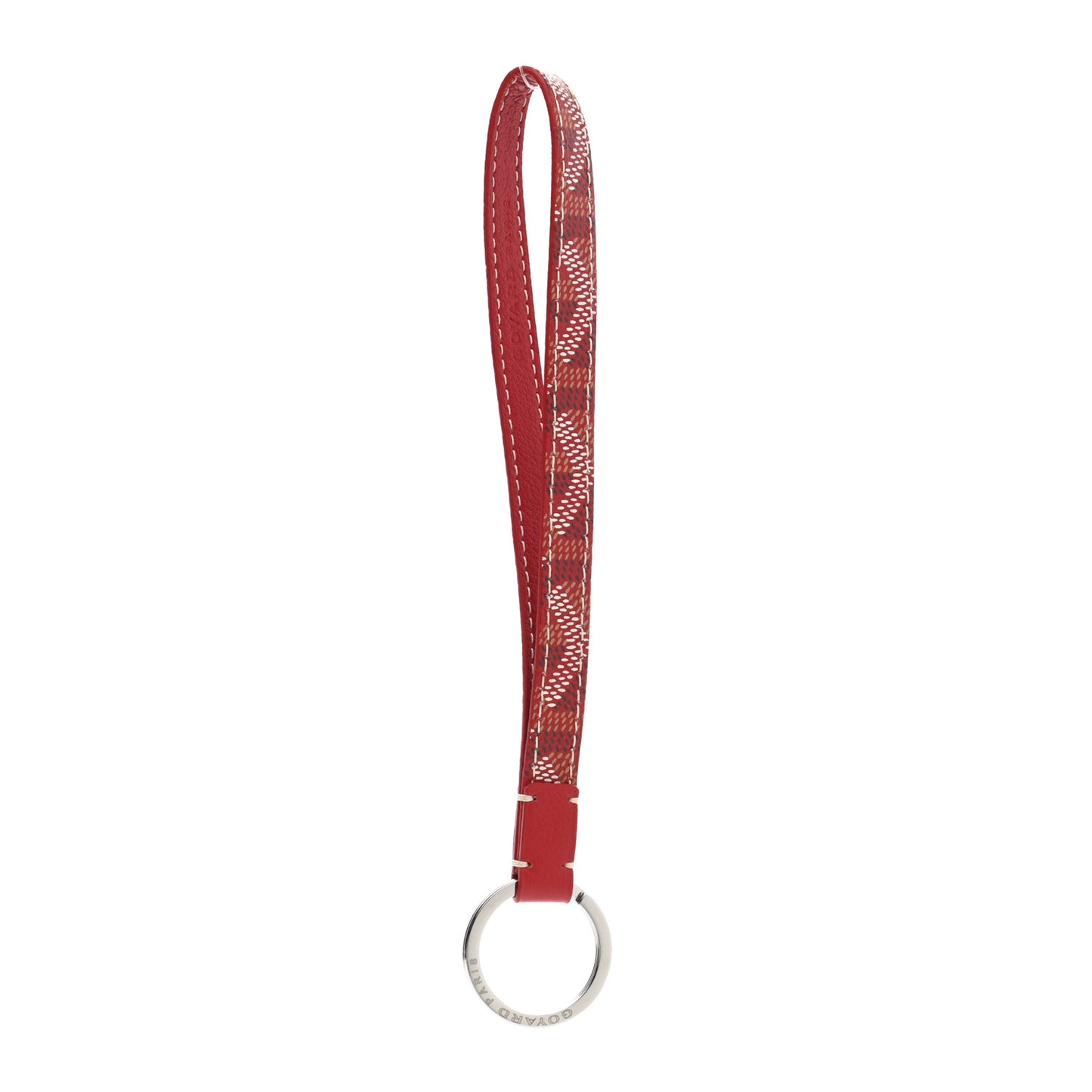 Goyardine Sesame Key Holder Red