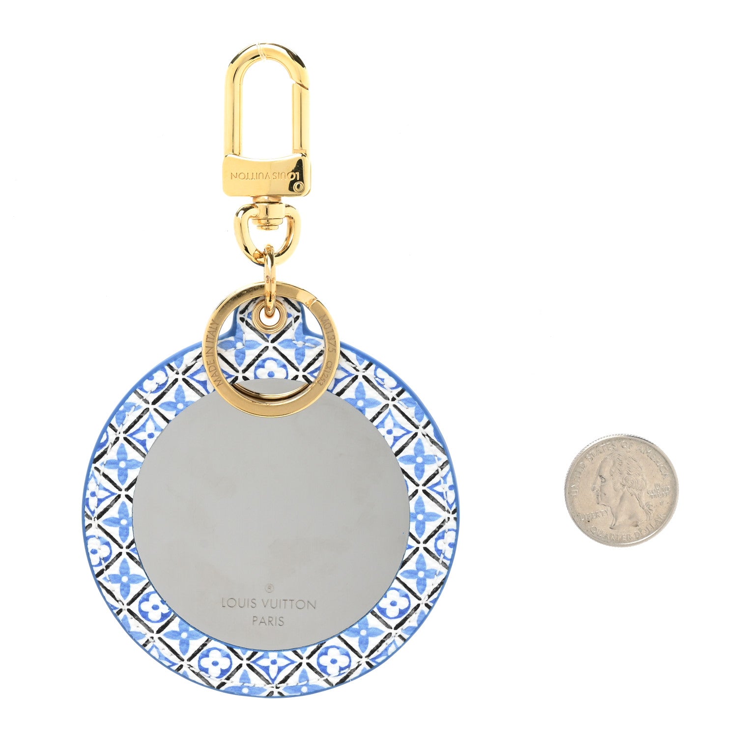 Louis Vuitton Monogram Illustre Resort Bag Charm Key Holder Blue 2 of 4