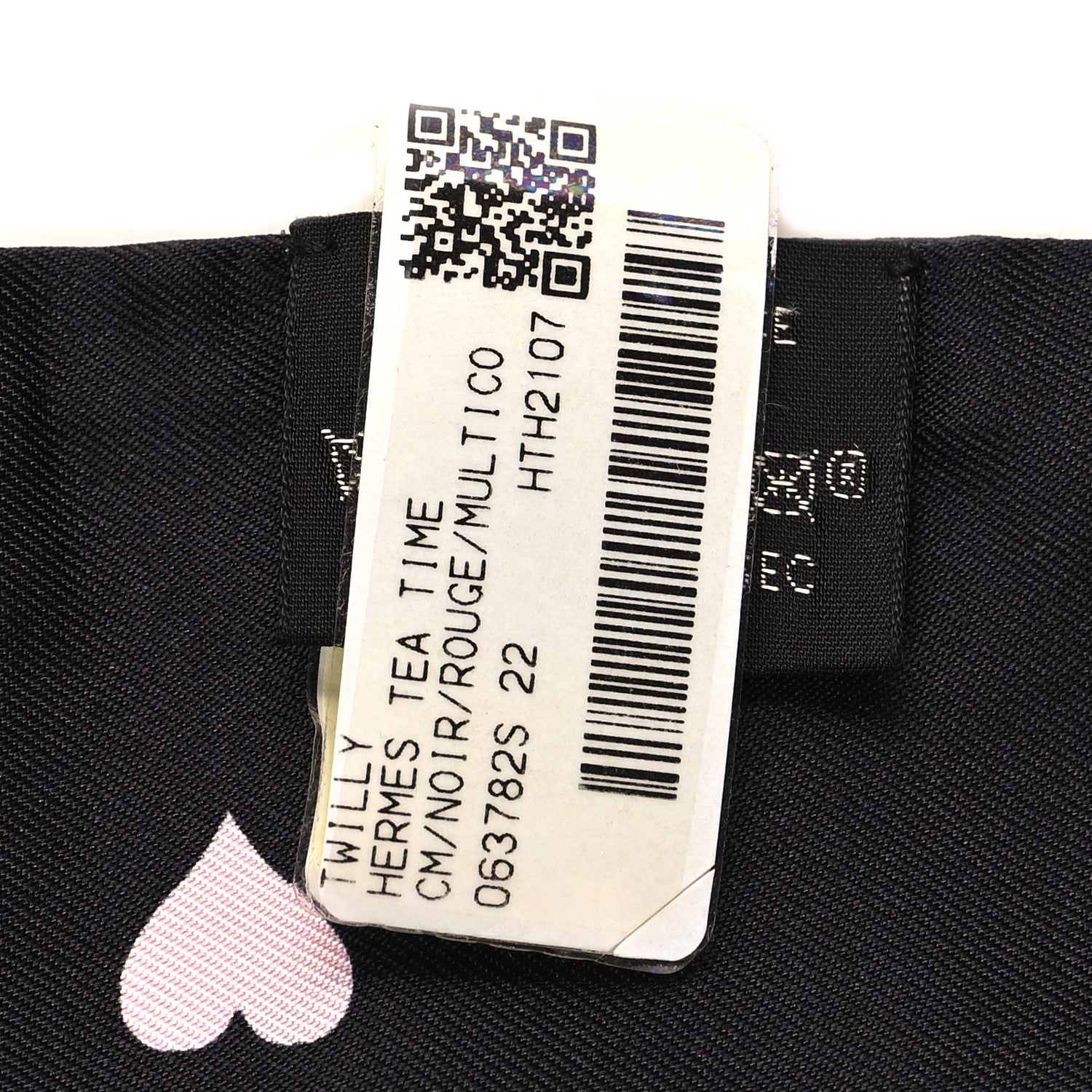 Hermes Silk Tea Time Twilly Black Rouge Multicolor 3 of 4