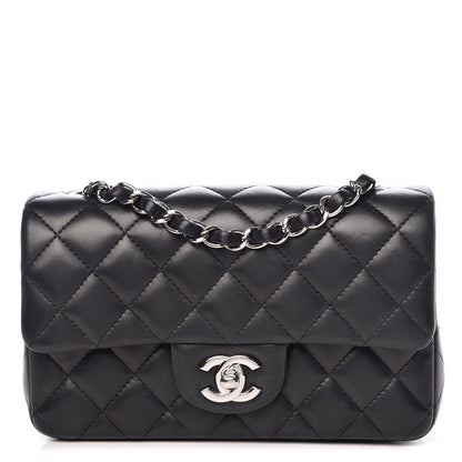 Chanel Lambskin Quilted Mini Rectangular Flap Black 1 of 10