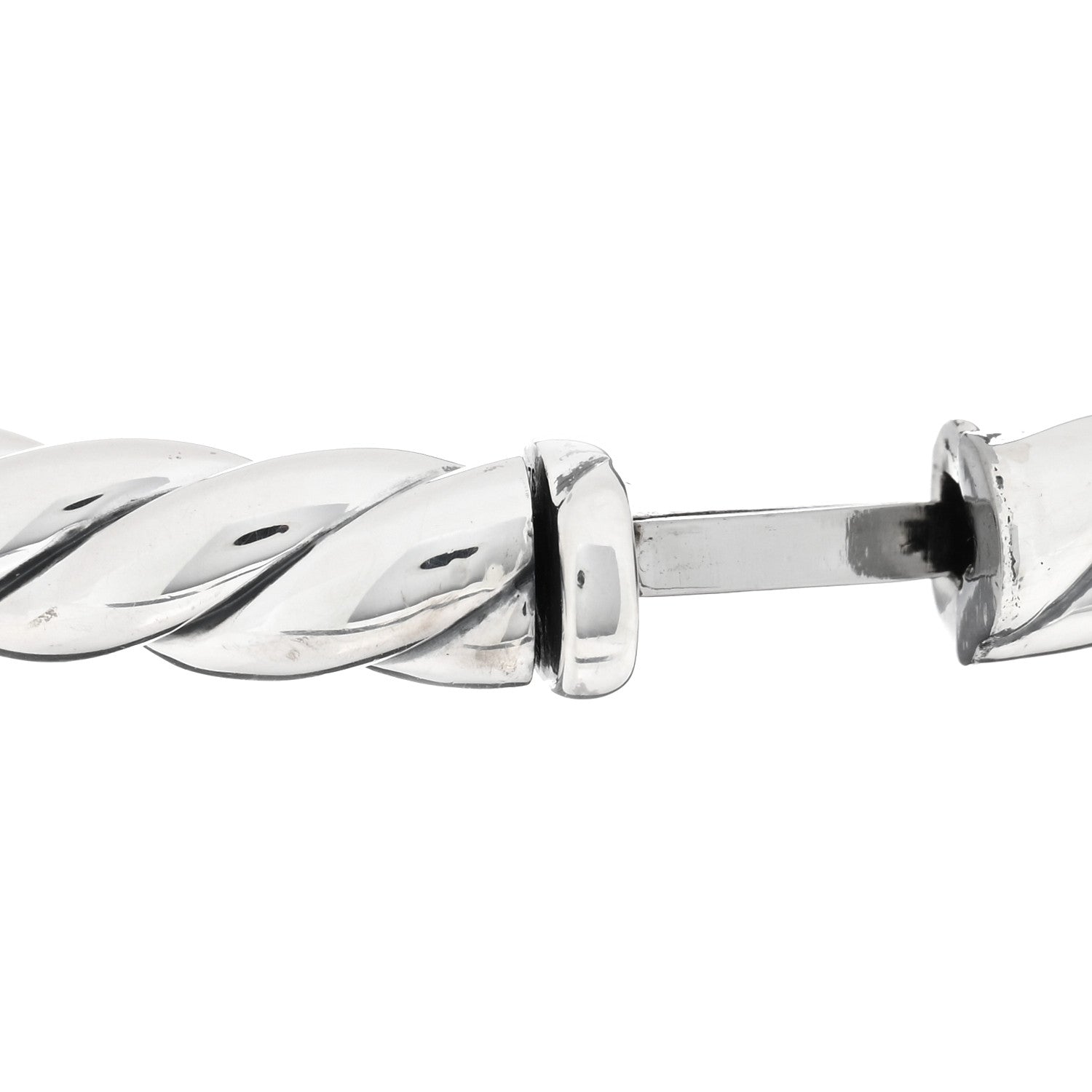 David Yurman Sterling Silver 5mm Sculpted Cable Bracelet 3 of 4