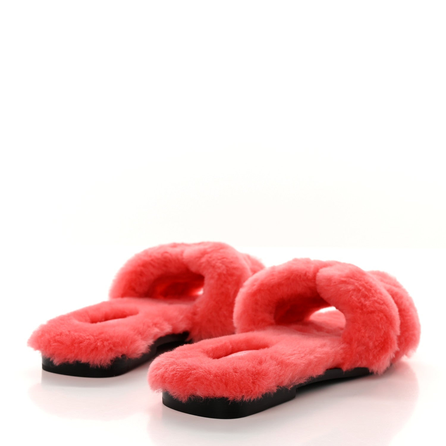 Hermes Woolskin Oran Sandals 36.5 Rose Du Desert 4 of 8