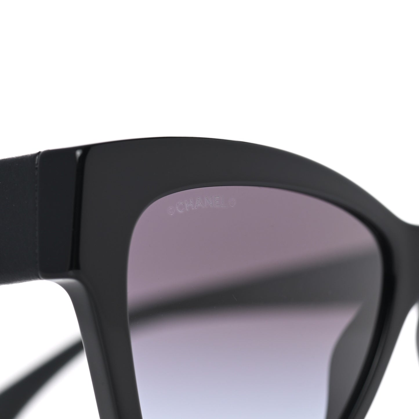 Acetate Square Cat Eye CC Sunglasses 5456 Black