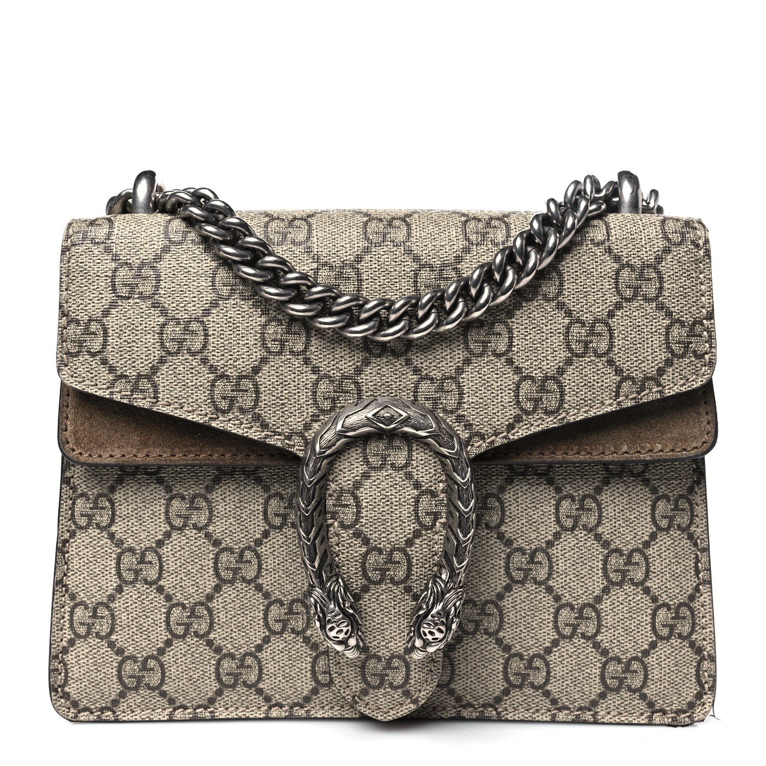 Gucci GG Supreme Monogram Mini Dionysus Shoulder Bag Taupe 1 of 11