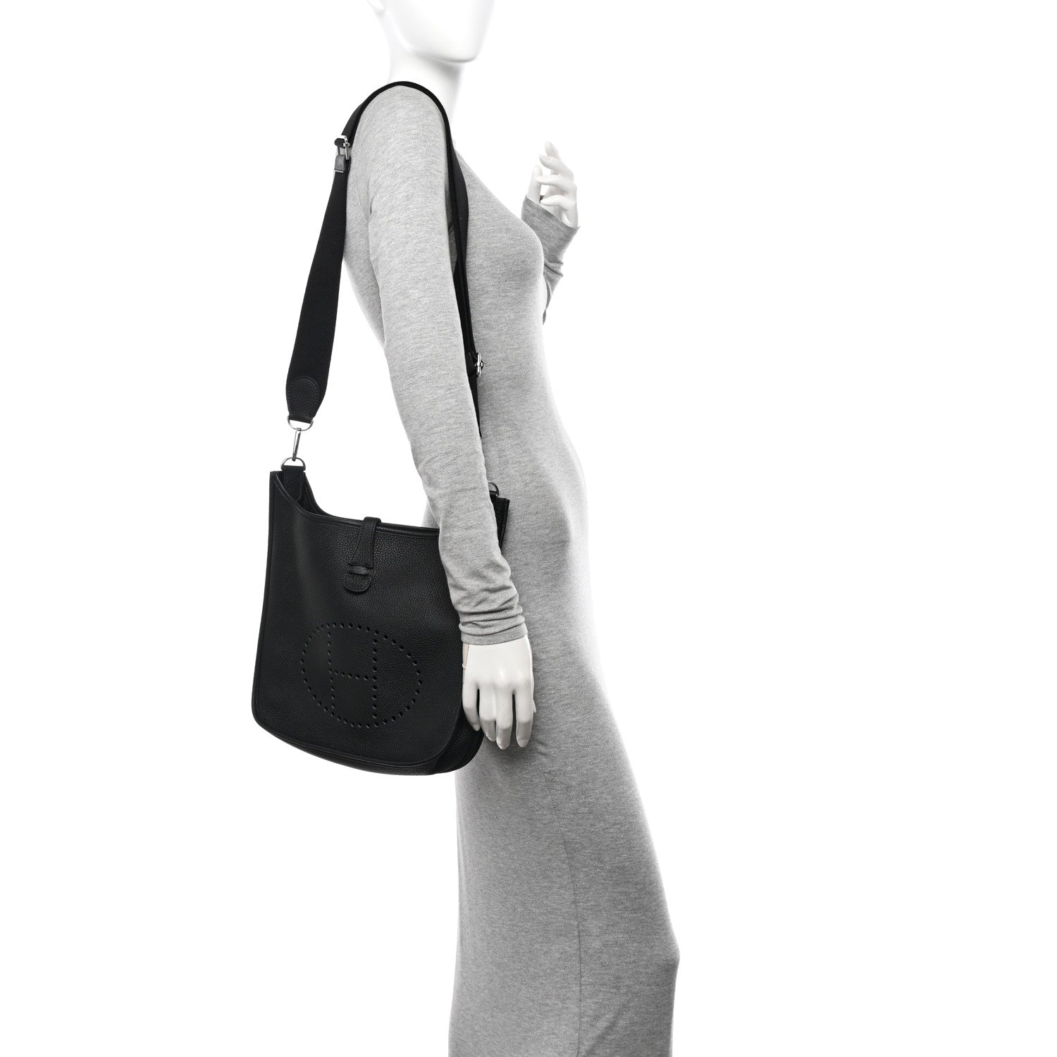 Hermes Taurillon Clemence Evelyne III PM Black 2 of 12