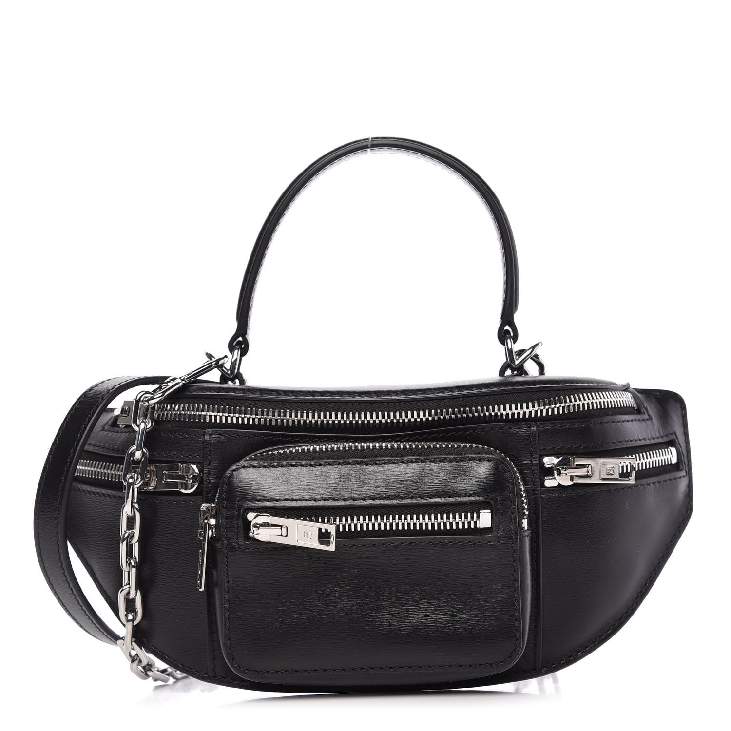 Alexander Wang Calfskin Mini Attica Top Handle Belt Bag Black 1 of 10