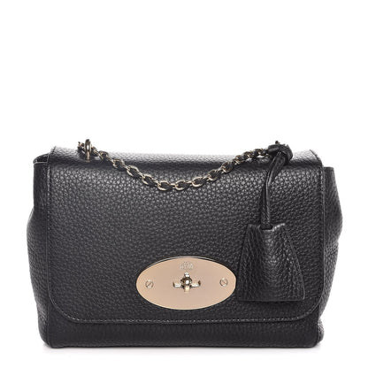 Mulberry Glossy Goatskin Small Lily Flap Black 1 of 8