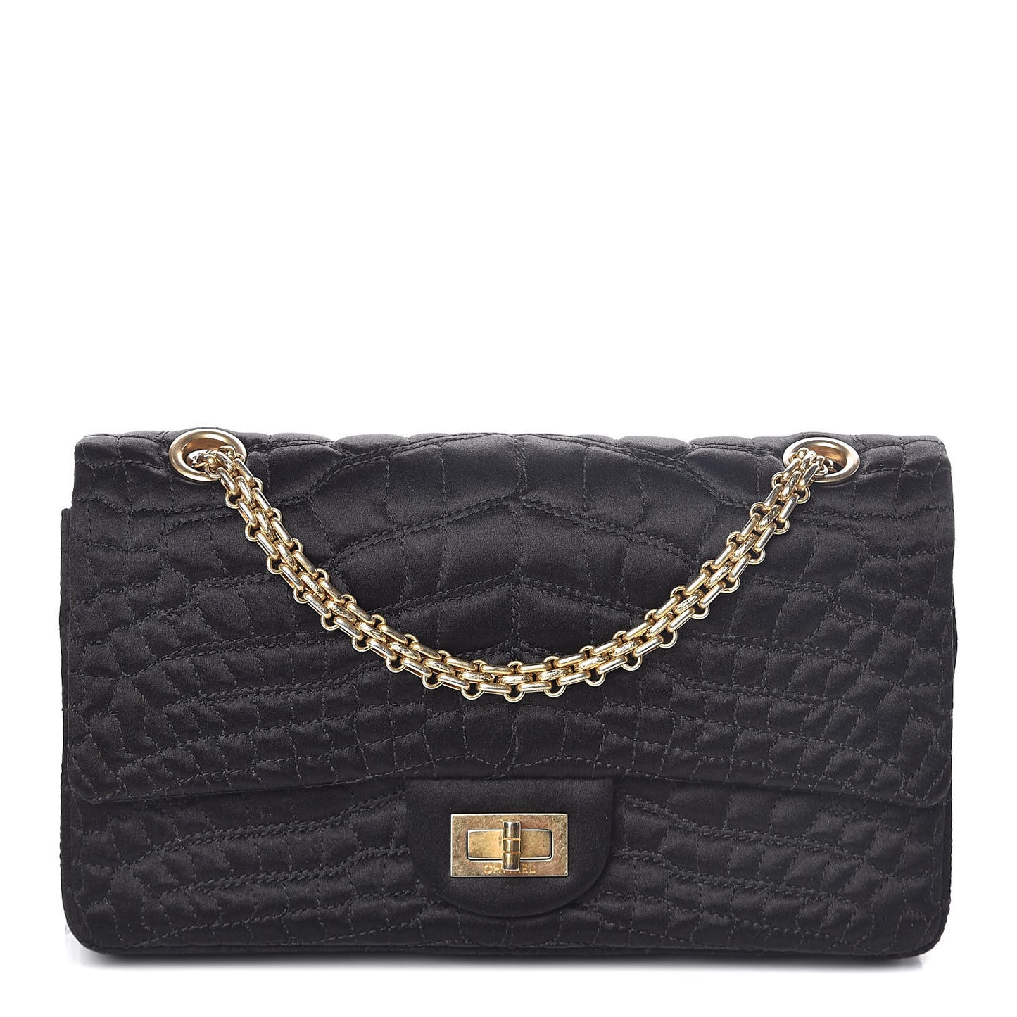 Satin Coco's Croc 2.55 Reissue 225 Flap Black