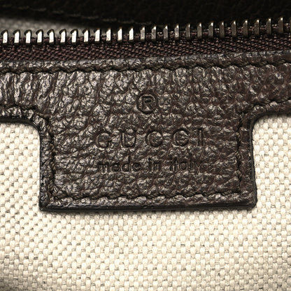 Gucci GG Supreme Monogram Textured Dollar Calfskin Web Ophidia Wristlet Shoulder Bag Beige Ebony New Acero 6 of 11