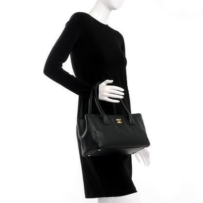 Chanel Calfskin Small Cerf Shopper Tote Black 2 of 7