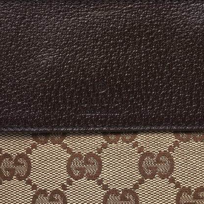 Gucci GG Monogram Web Double Pocket Belt Bag Dark Brown 6 of 8