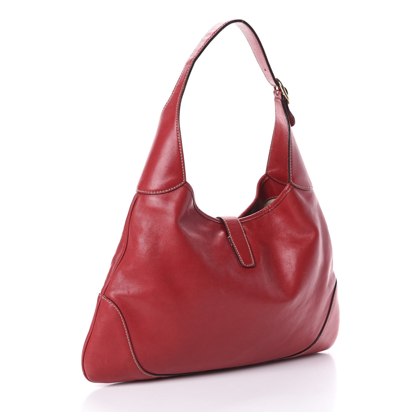 Calfskin Web Medium Jackie O Bouvier Hobo Red