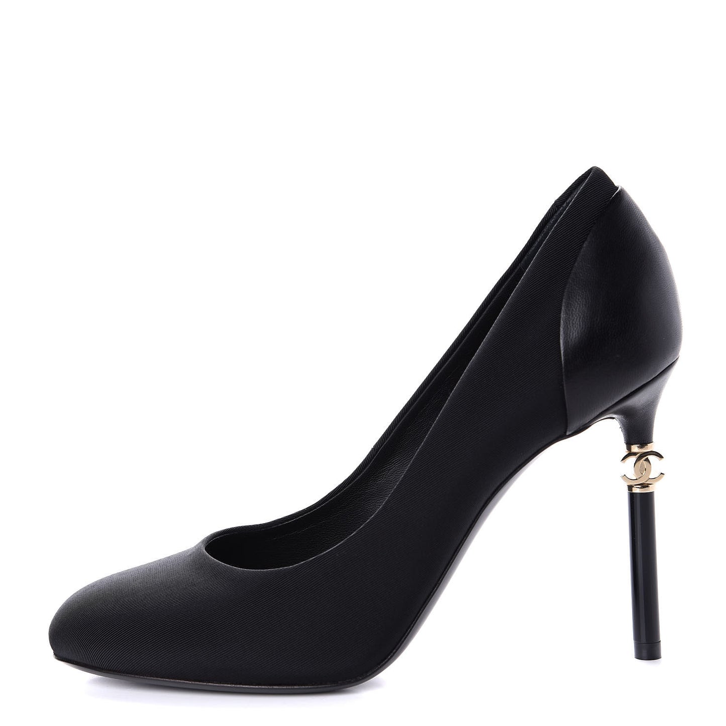 Grosgrain Lambskin CC Pumps 38 Black