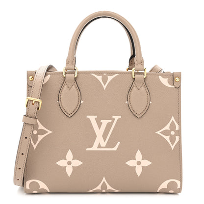 Louis Vuitton Empreinte Monogram Giant Onthego PM Tourterelle Creme 1 of 11