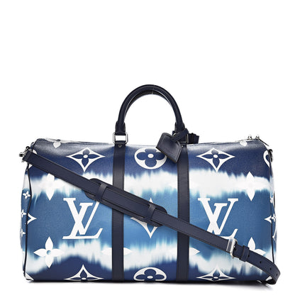 Louis Vuitton Monogram Escale Keepall Bandouliere 50 Blue 1 of 11