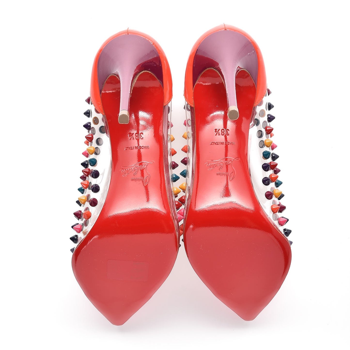 Patent PVC Spike Me 100 Pumps 38.5 Multicolor