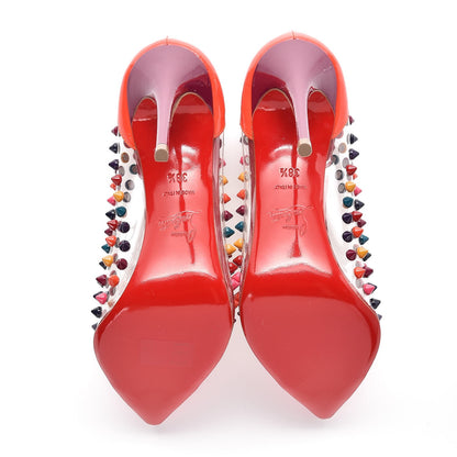 Christian Louboutin Patent PVC Spike Me 100 Pumps 38.5 Multicolor 5 of 9
